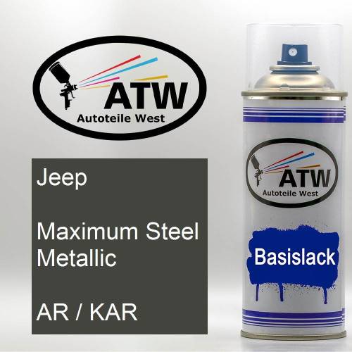 Jeep, Maximum Steel Metallic, AR / KAR: 400ml Sprühdose, von ATW Autoteile West.